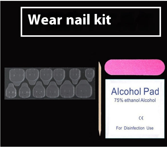 Women's Nail Art Kit with Detachable Color Variants - Spicy White Armor Design