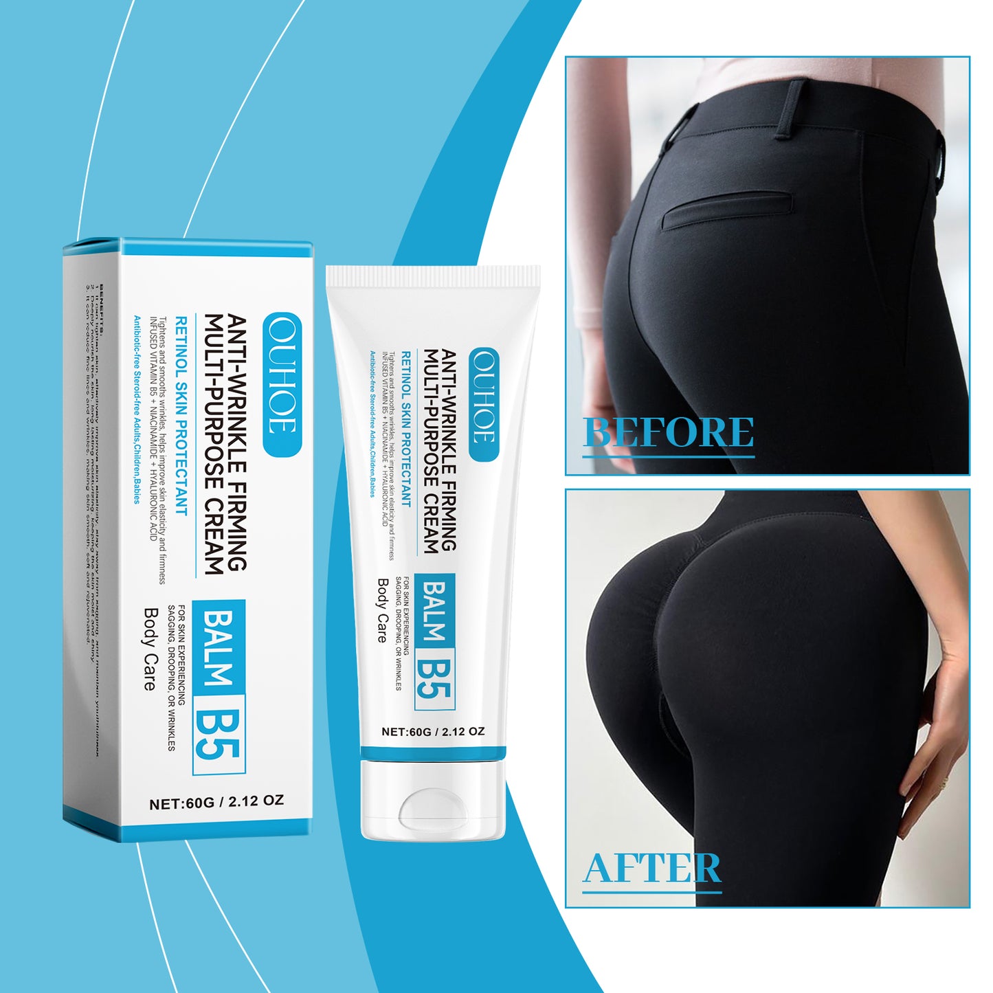 Anti-Wrinkle Firming Body Cream with Niacinamide & Hyaluronic Acid