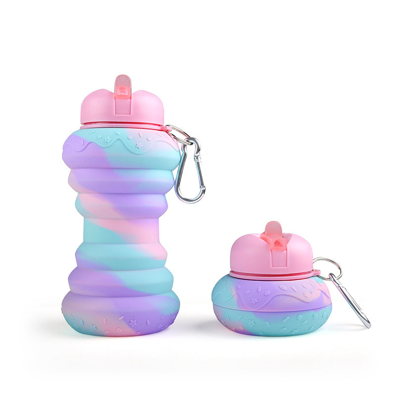 Creative Silicone Foldable Portable Water Bottle for Outdoor Sports & Travel