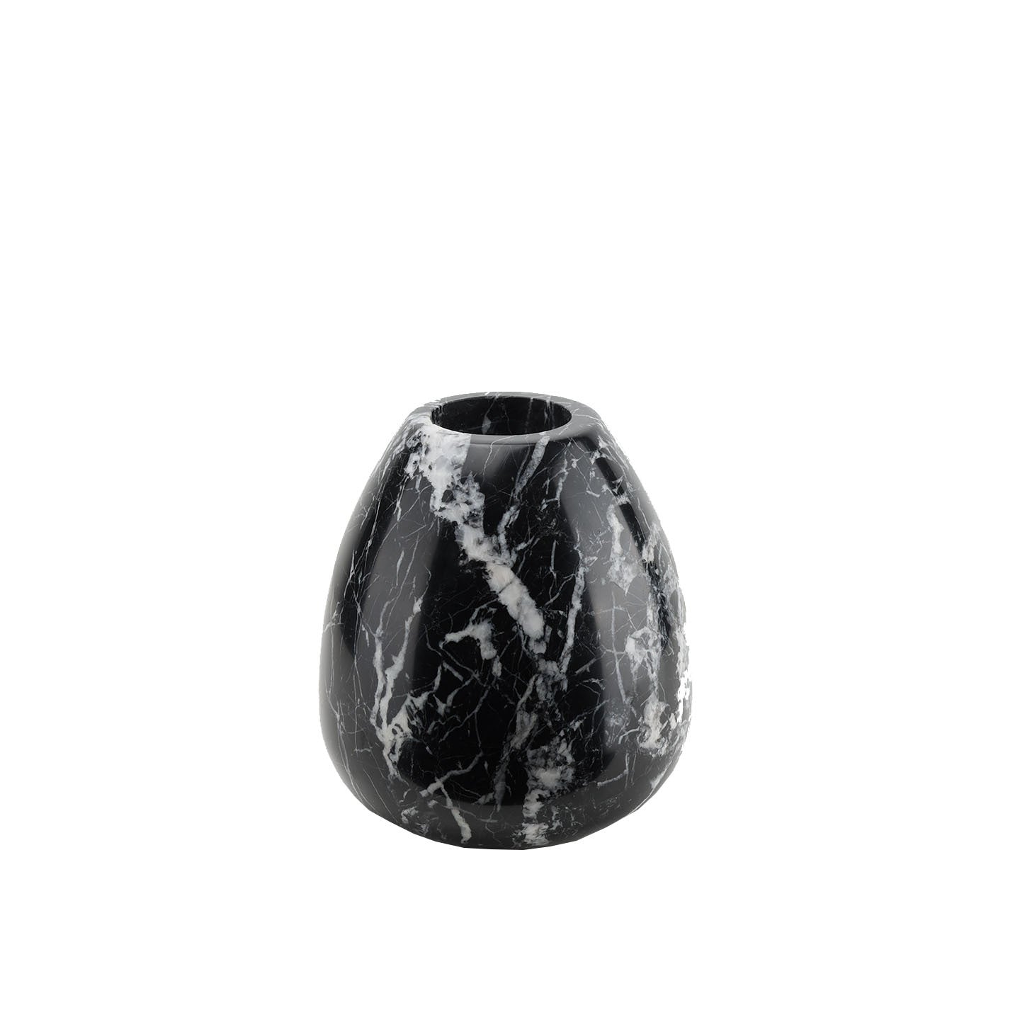 Nordic Round Natural Marble Vase - Home Decor, Modern Stone Ornament