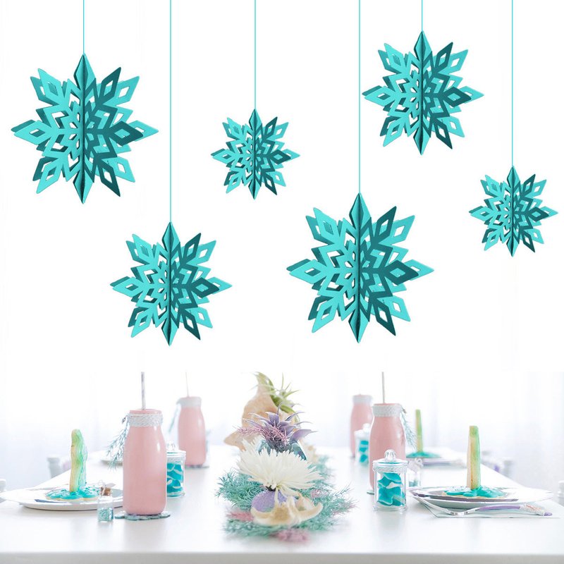 Holiday Paper Snowflake Decorations String Pendant for Festive & Party Decor