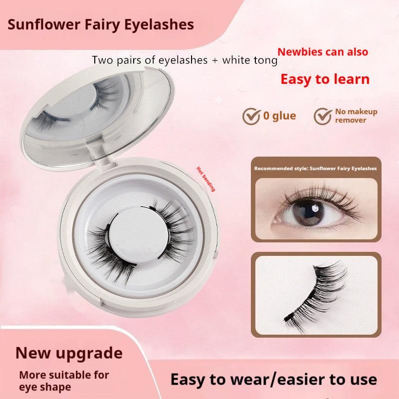 Magnetic False Eyelashes - Natural Mink Lash Set with Applicator Tool