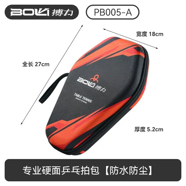 Table Tennis Racket Hard Case EVA Dustproof Storage Bag with Hand Strap