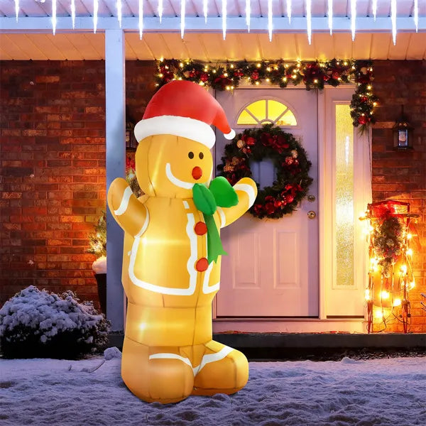 Inflatable Christmas Snowman Decoration with LED Lights