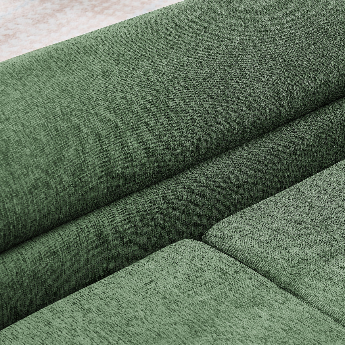 Oversized Pet Sofa Bed - Rectangular Linen Dog Couch for Large Dogs - Olive Green
