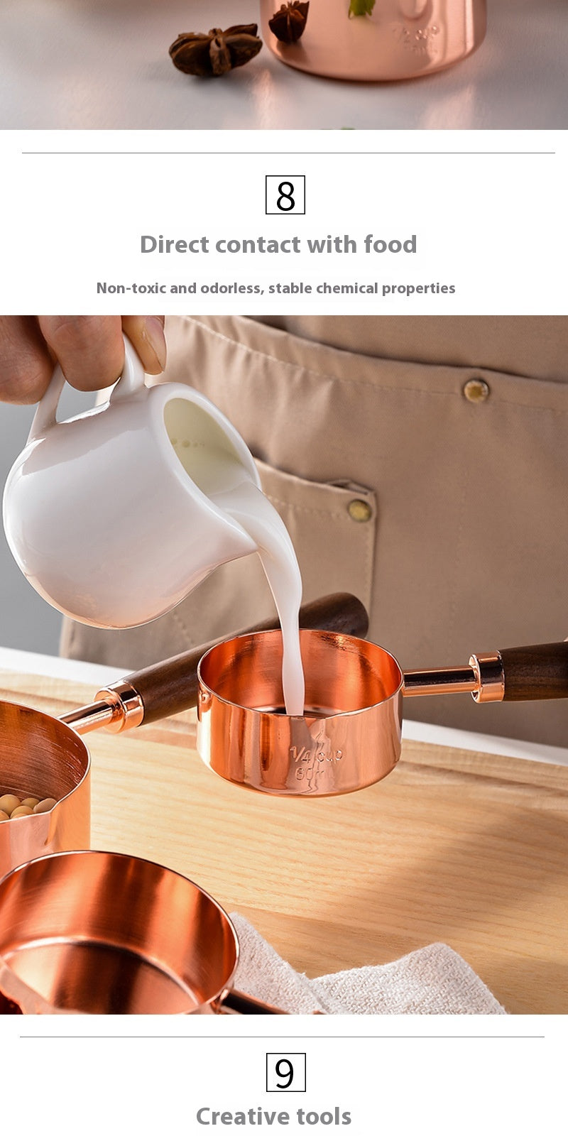 Stainless Steel Measuring Cups & Spoons Set - Kitchen Baking Tools