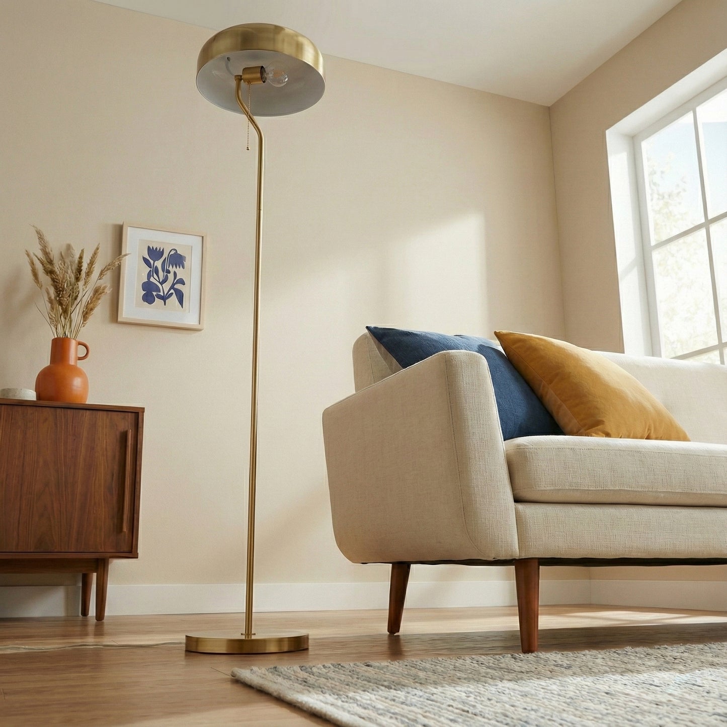 Tall Corner Floor Lamp For Living Room, Bedroom & Office Space