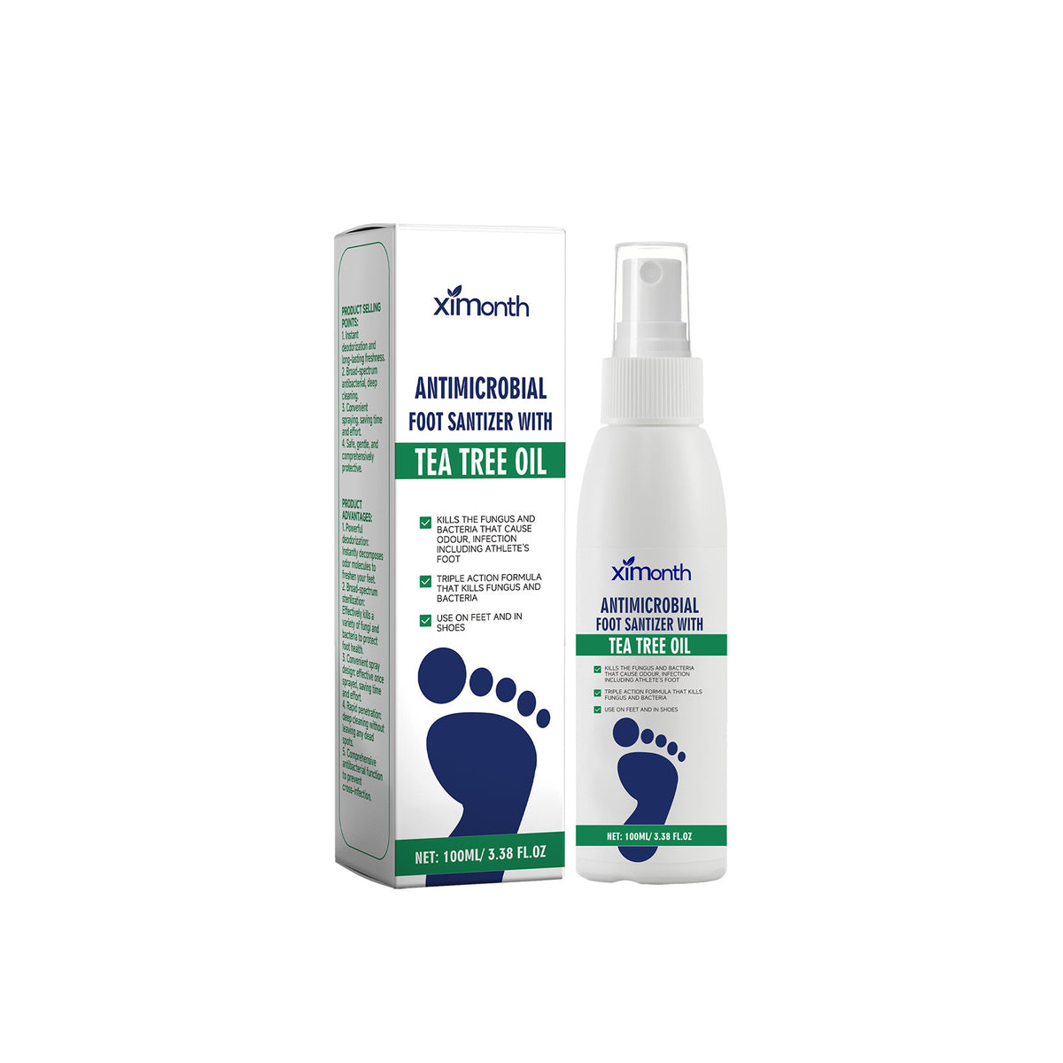 Tea Tree Oil Foot Sanitizer Spray | Antimicrobial & Odor Control