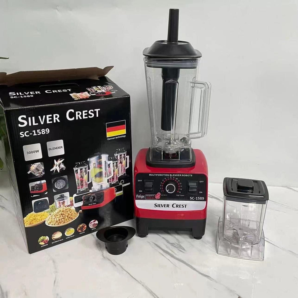 Large Capacity High-Speed Food Processor Blender 4L Kitchen Mixer