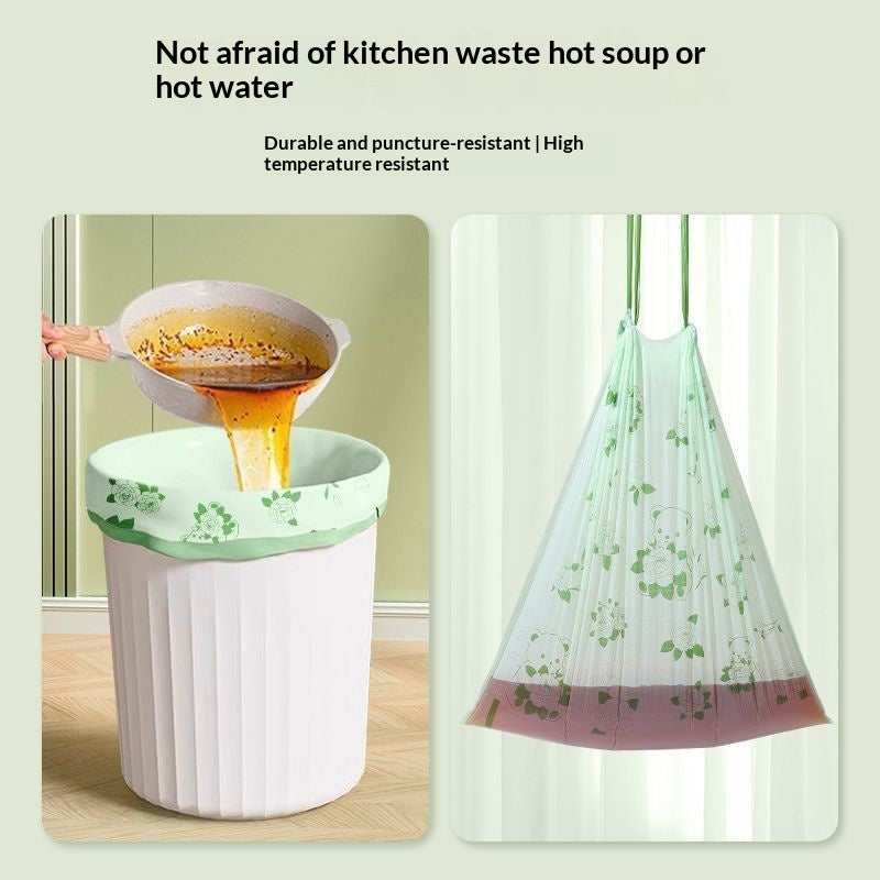 Large Household Garbage Bags with Drawstring and Mosquito Repellent Print