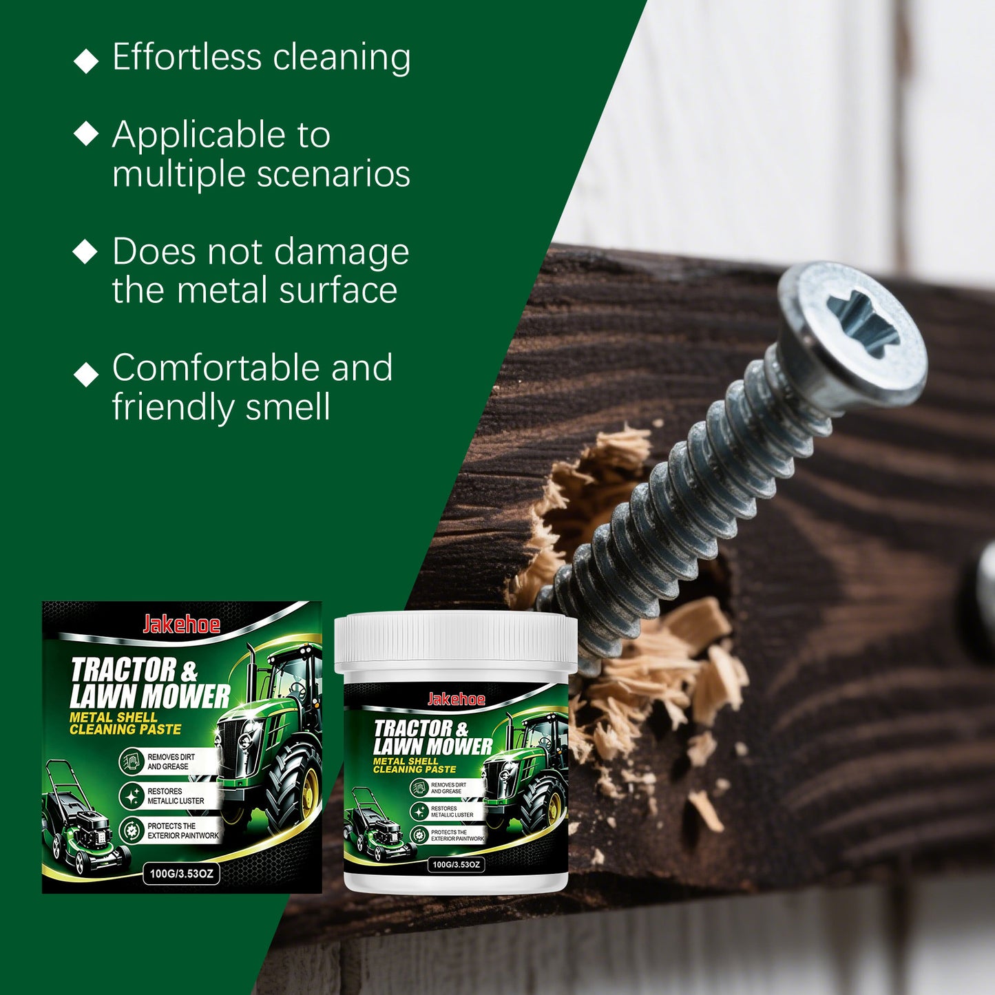 Metal Surface Rust and Scratch Remover Paste - 100g Home Use Cleaner