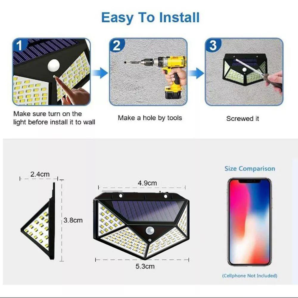 2-Pack Solar LED Wall Lights - Outdoor Garden & Patio Lighting