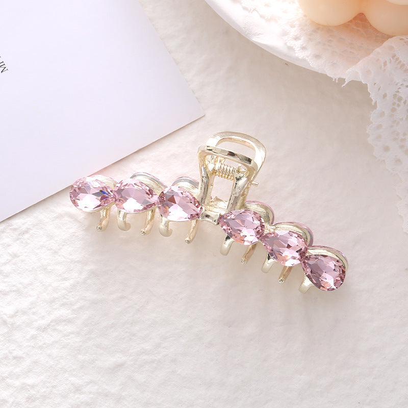 Elegant Crystal Hair Clip for Women – Medium Size Grip Hair Accessory
