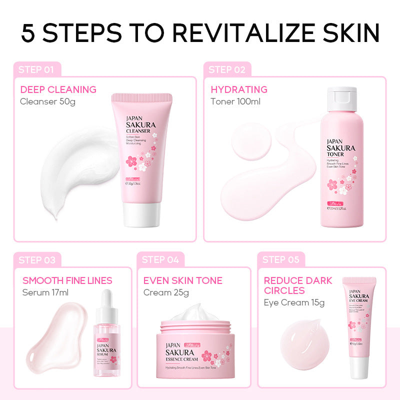 Sakura Series Body Care Set - 5 Pieces