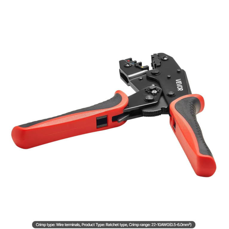 Ratcheting Wire Crimping Tool 22-10 AWG for Electrical Terminals