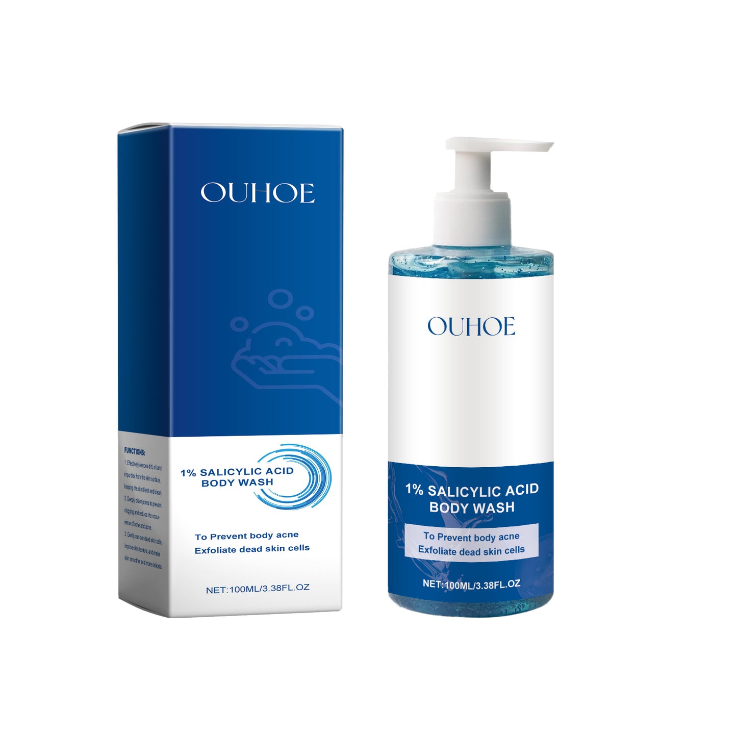 Salicylic Acid Body Wash - Exfoliating & Moisturizing Shower Gel, 100ml