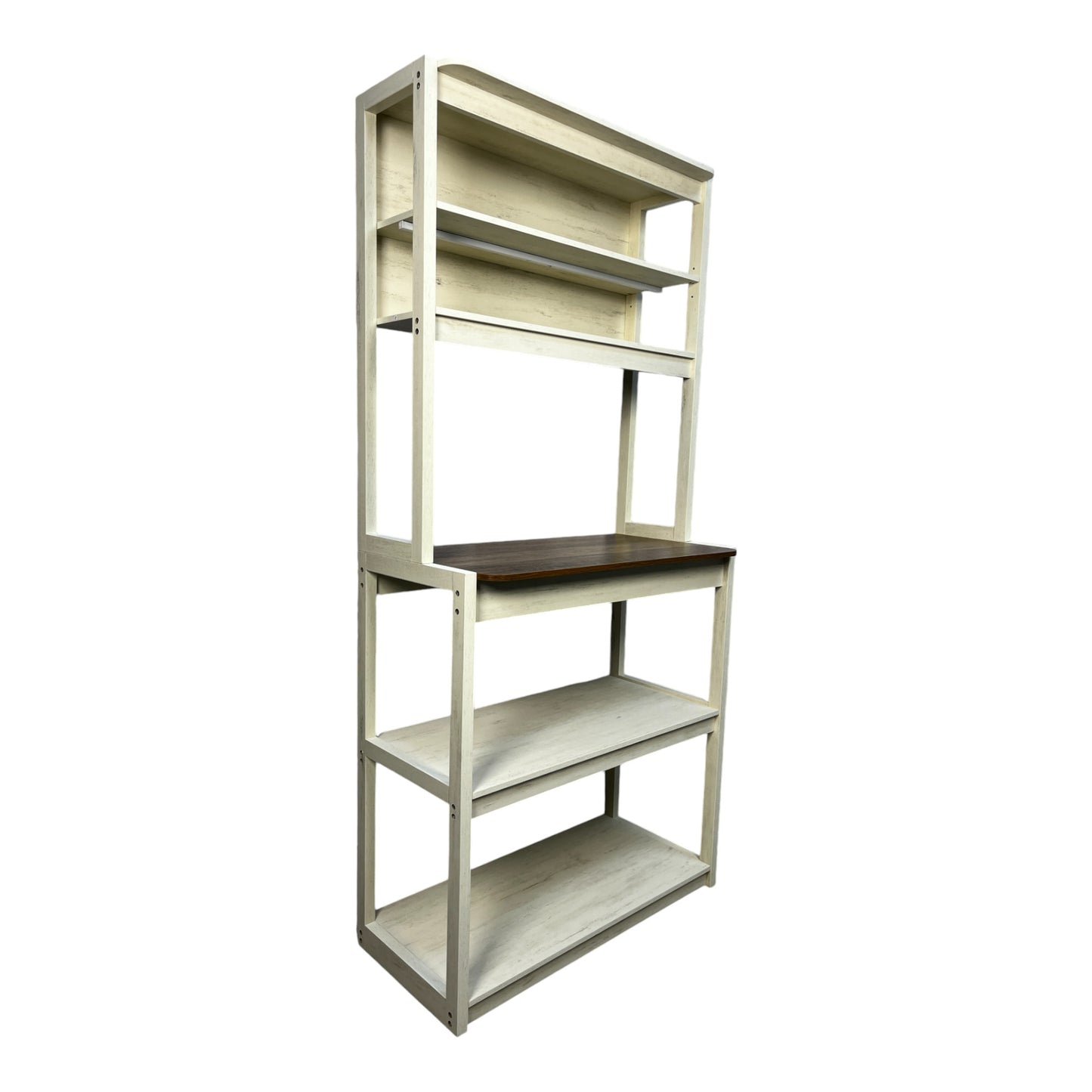 5-Layer White Kitchen Cabinet Rack for Storage & Organization