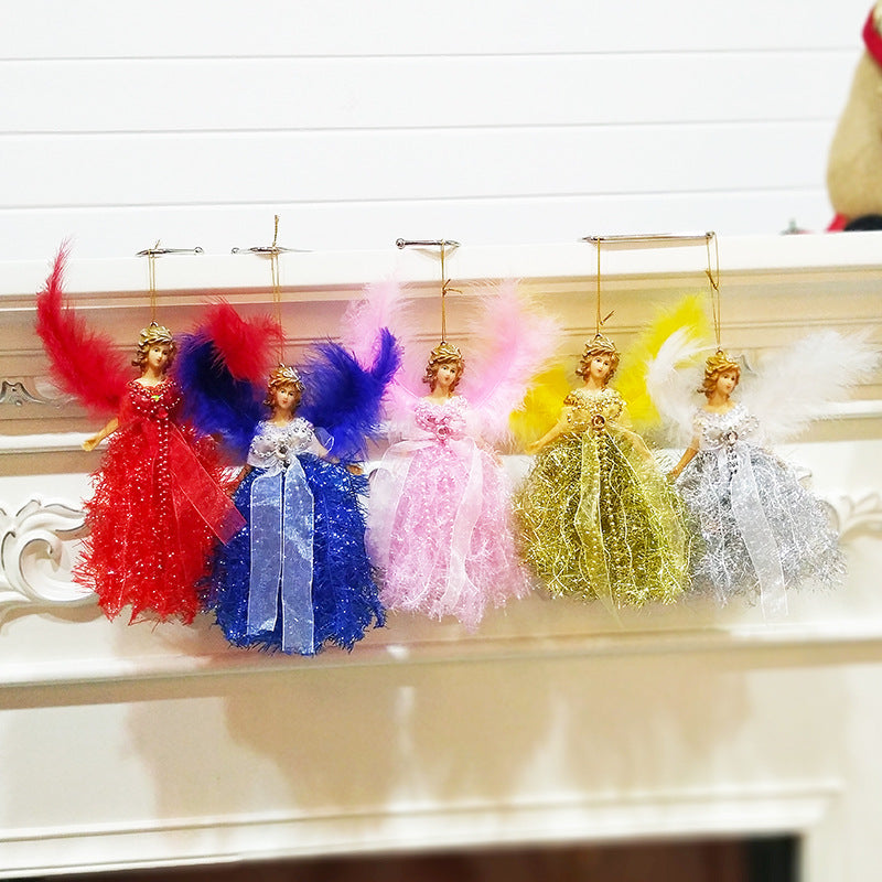 Christmas Angel Plush Doll Pendant Decoration - Festive Holiday Ornament