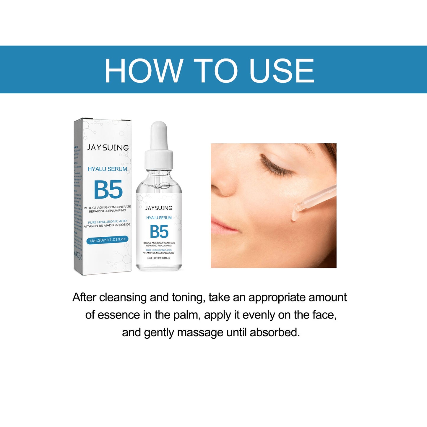 Hydrating Face Serum with Hyaluronic Acid - Anti-Aging & Firming Facial Care
