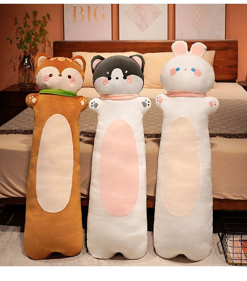 Cartoon Animal Sleeping Pillow with Polyester Fiber Fill - Soft Cozy Cushion
