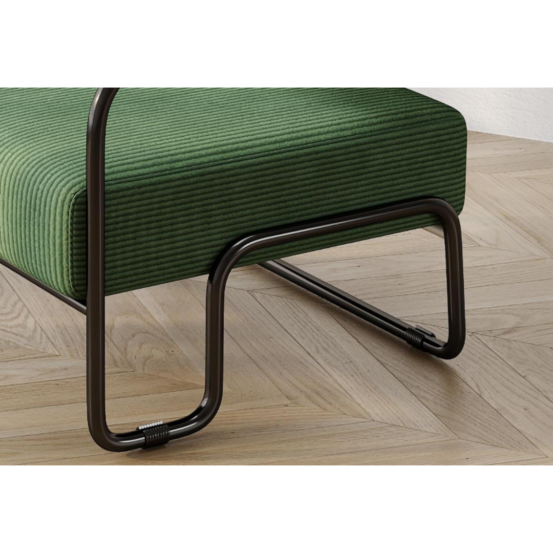 Dark Green Iron Sofa Chair - Lazy Individual & Balcony Leisure Chair