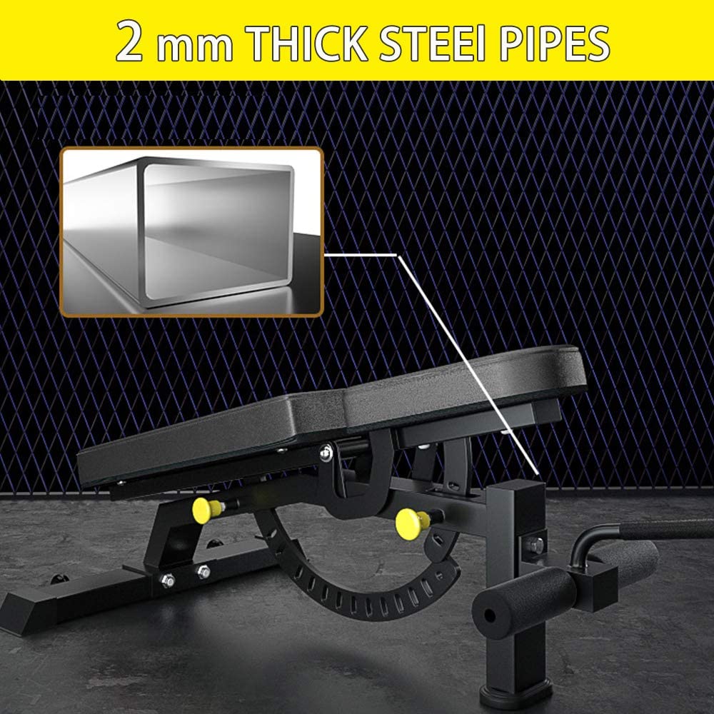 Adjustable Weight Bench for Full Body Workout - Black
