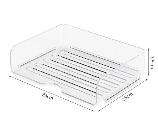 Stackable Transparent Desktop Storage Rack - 1 Piece