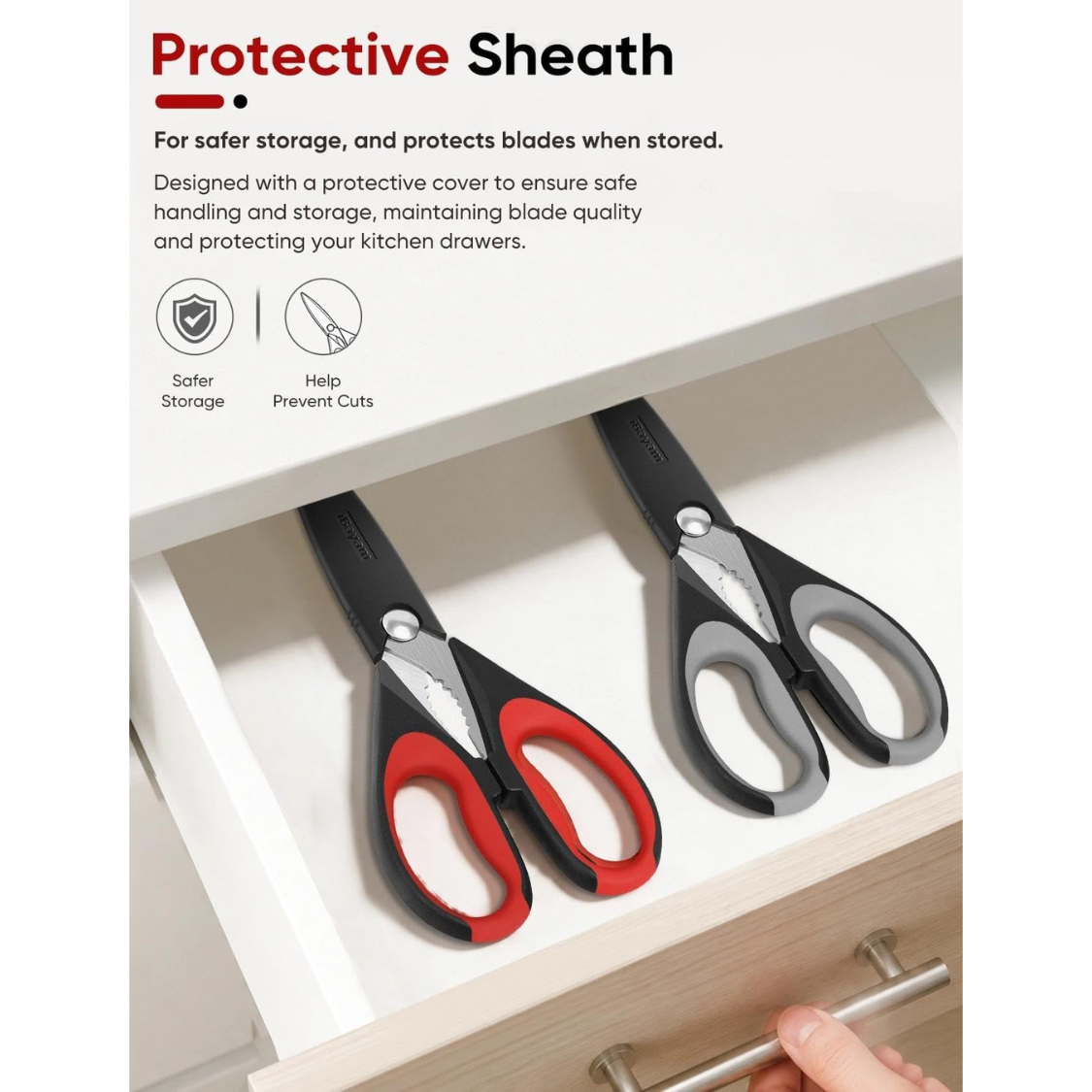 Heavy Duty Kitchen Scissors - All Purpose 8.66" Shears