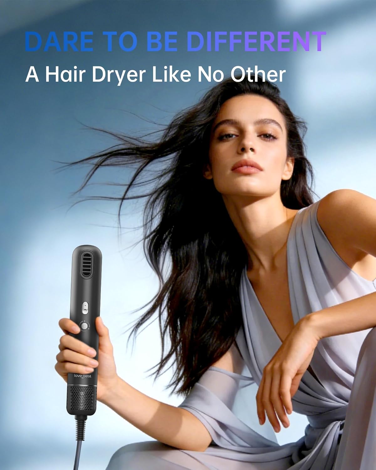 Mini Travel Hair Dryer - Lightweight Ionic Blow Dryer with Fast Drying, Quiet Operation