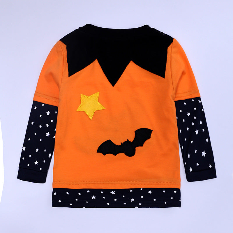 Children's Halloween Pumpkin Costume Set with Long Sleeve Trousers Hat Cloak - Baby & Toddler
