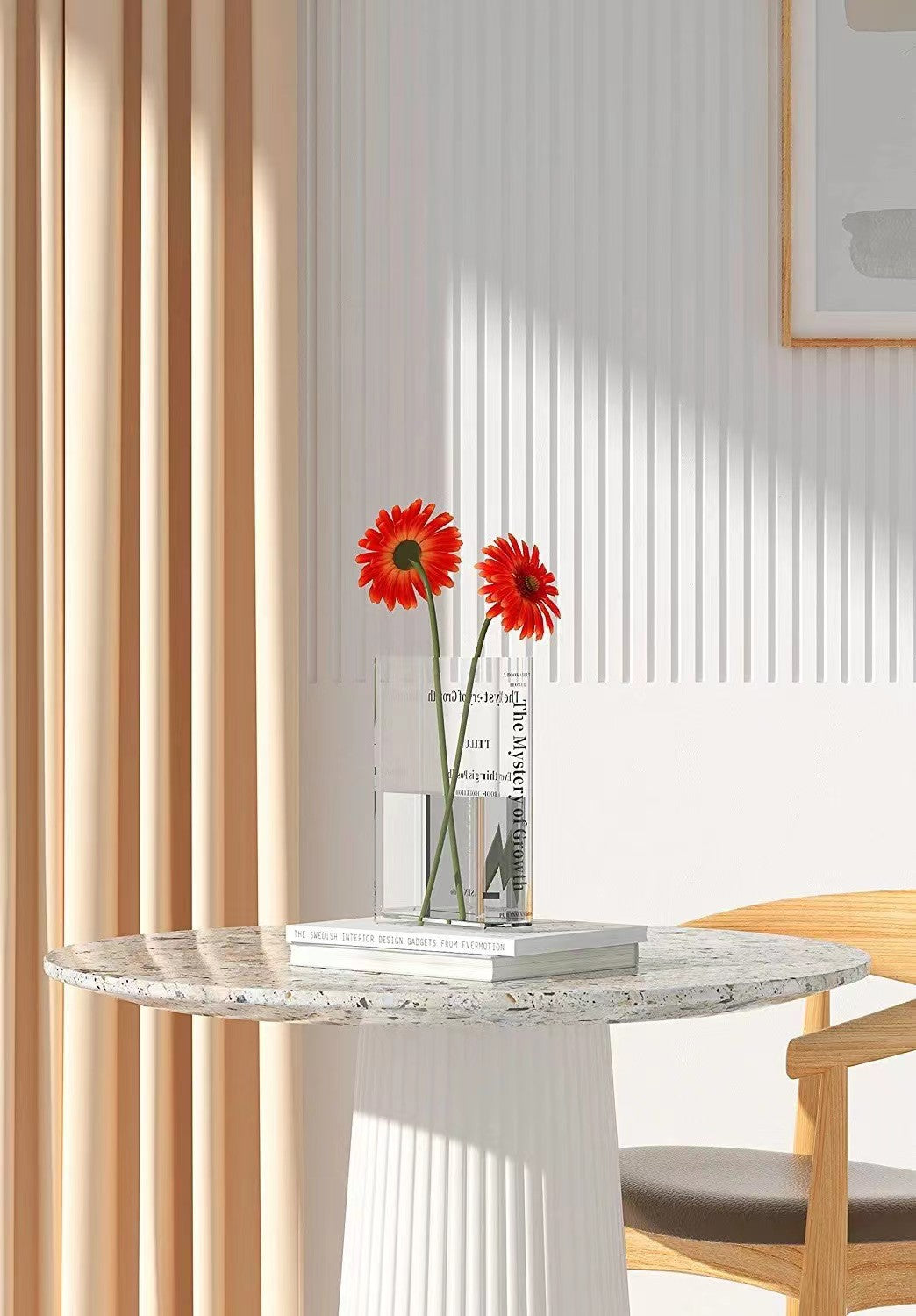 Acrylic Book-Shaped Flower Box Transparent Acrylic Home Decor