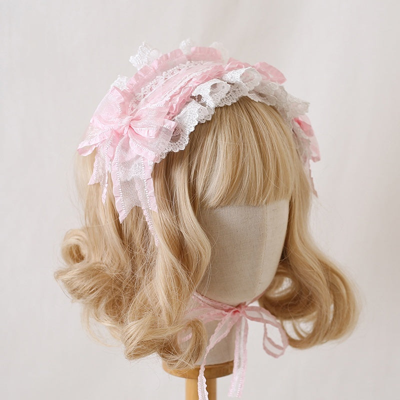Color Blocked Bow Lace Headband