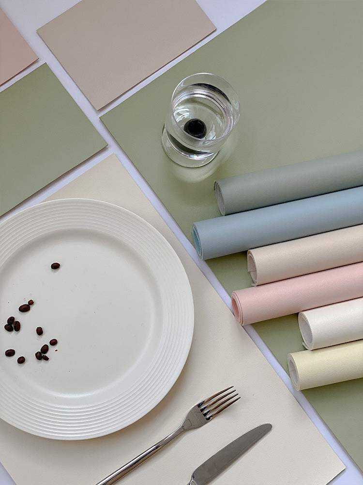 Waterproof Anti-Scald Leather Placemat for Nordic & Western Food