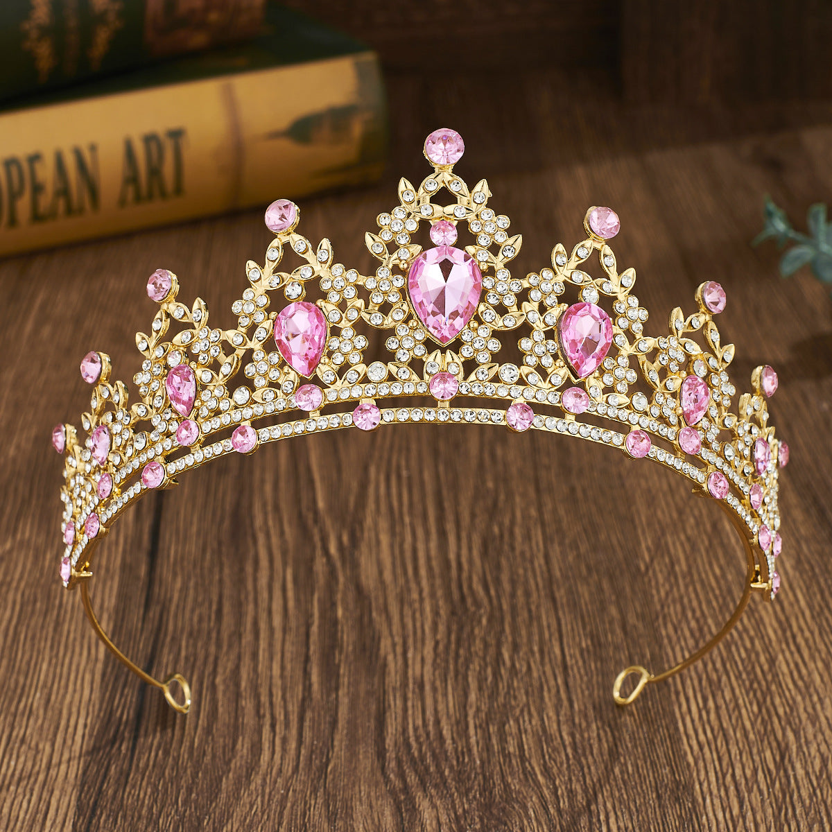 Rhinestone Crown Headband Wedding Hair Accessory