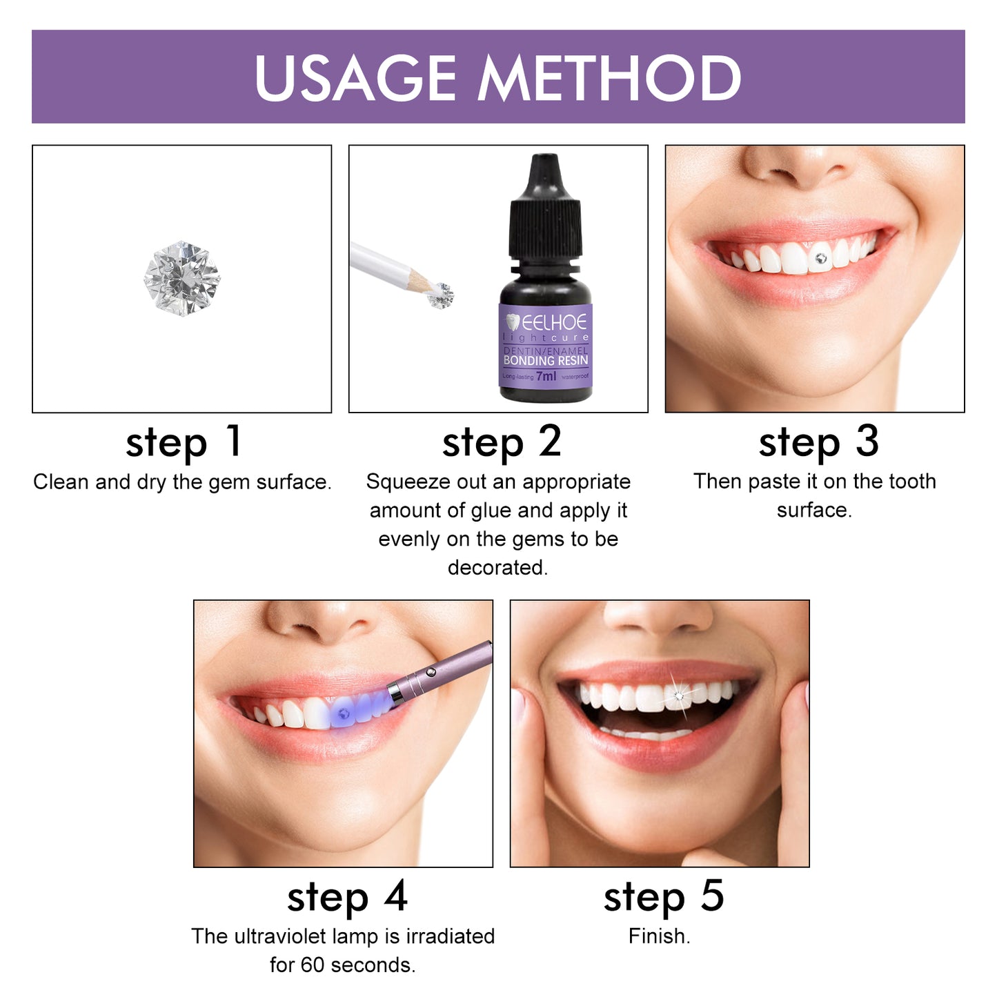 Dental Tooth Gem Adhesive Glue - DIY Professional Teeth Jewelry Bonding