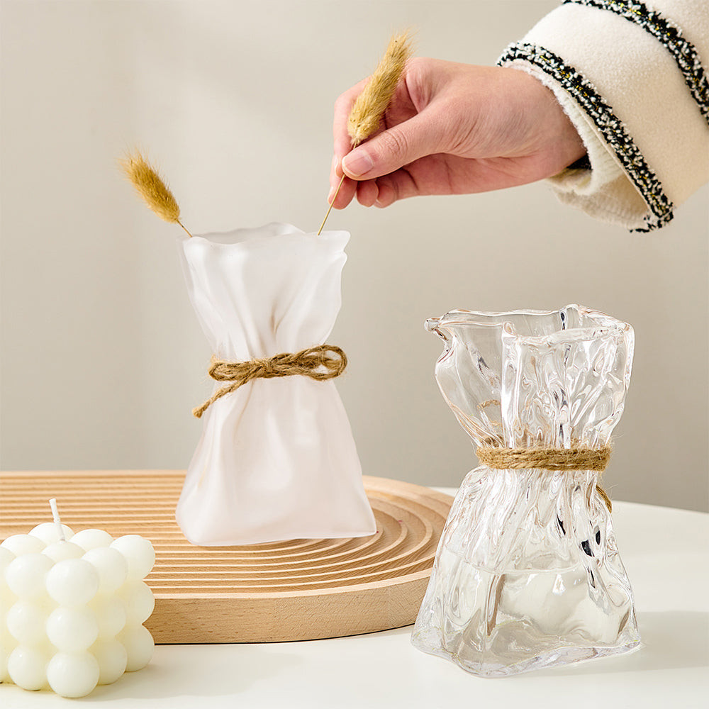 Glass Vase for Dried Flowers - Nordic Home Table Decor Accessory