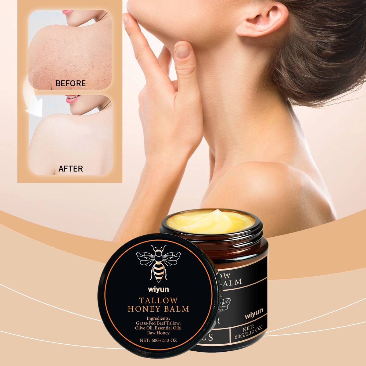 Honey Moisturizing Cream 60g - Face & Body Hydration