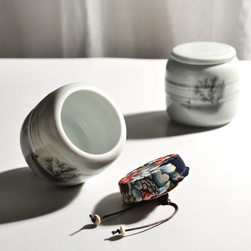 Herbal Incense Powder in Ceramic Sealed Jar - Vintage Chinese Medicine