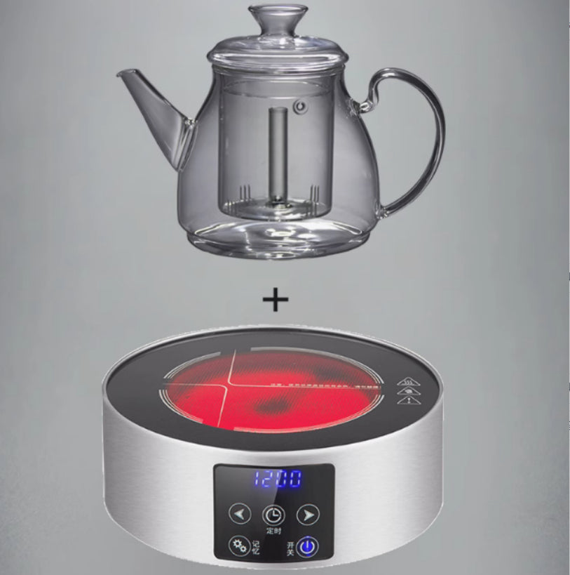Large Capacity Glass Steam Teapot for Home Brewing - 1.5L