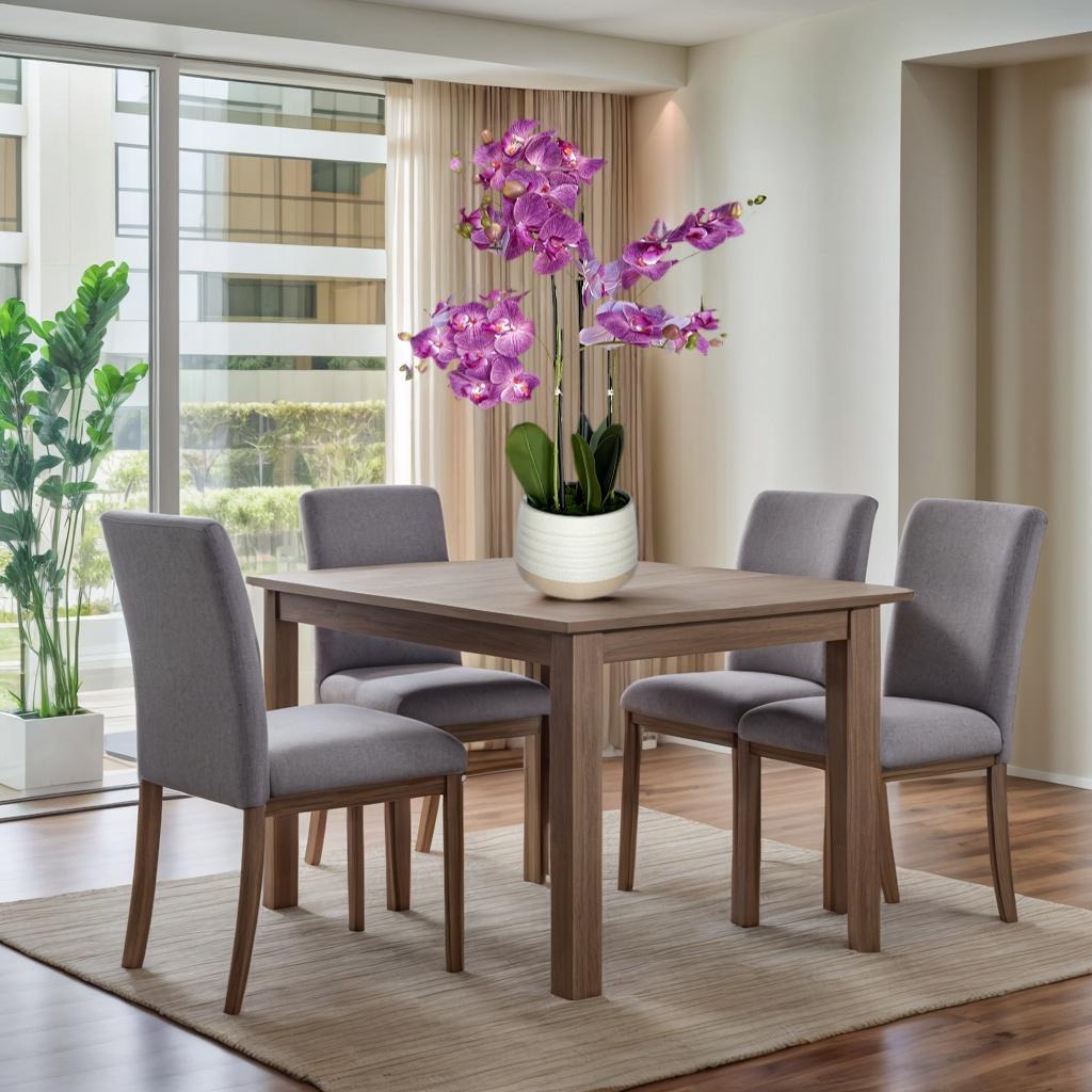 Artificial Potted Orchid with Ceramic Pot - Maintenance-Free Decor