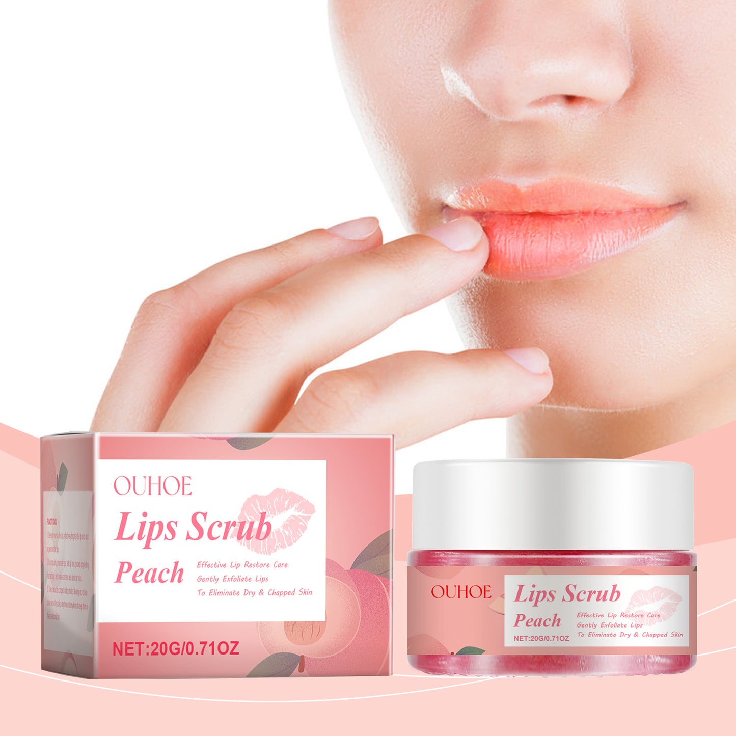 Peach Moisturizing Lip Cream - Hydrating Repair Treatment for Dry Lips
