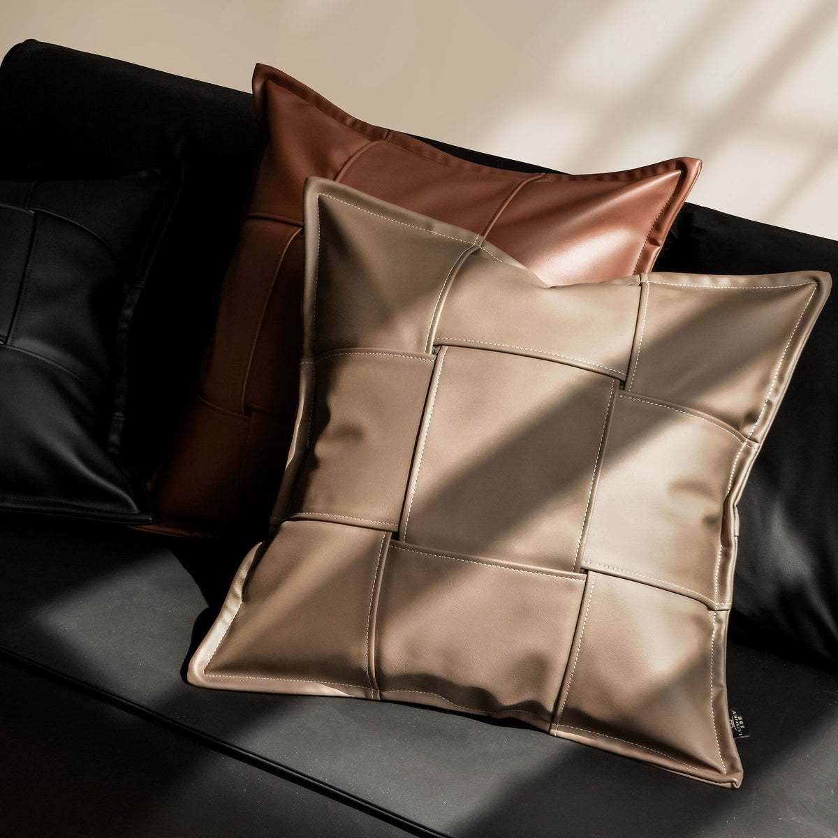 High-Quality Leather Lumbar & Throw Pillows - Modern Home Decor