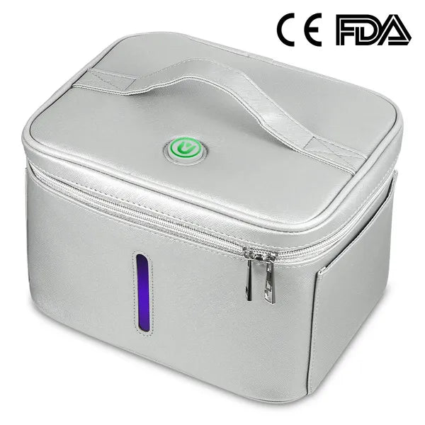 Portable UV Sanitizer Bag, 20L LED Sterilization Box - Silver