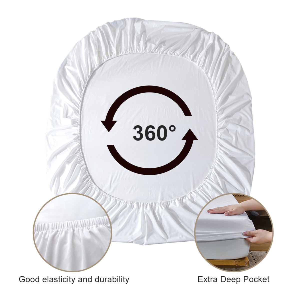 3-Piece Retro Bohemian Bedding Set - Fitted Sheet & Pillowcases