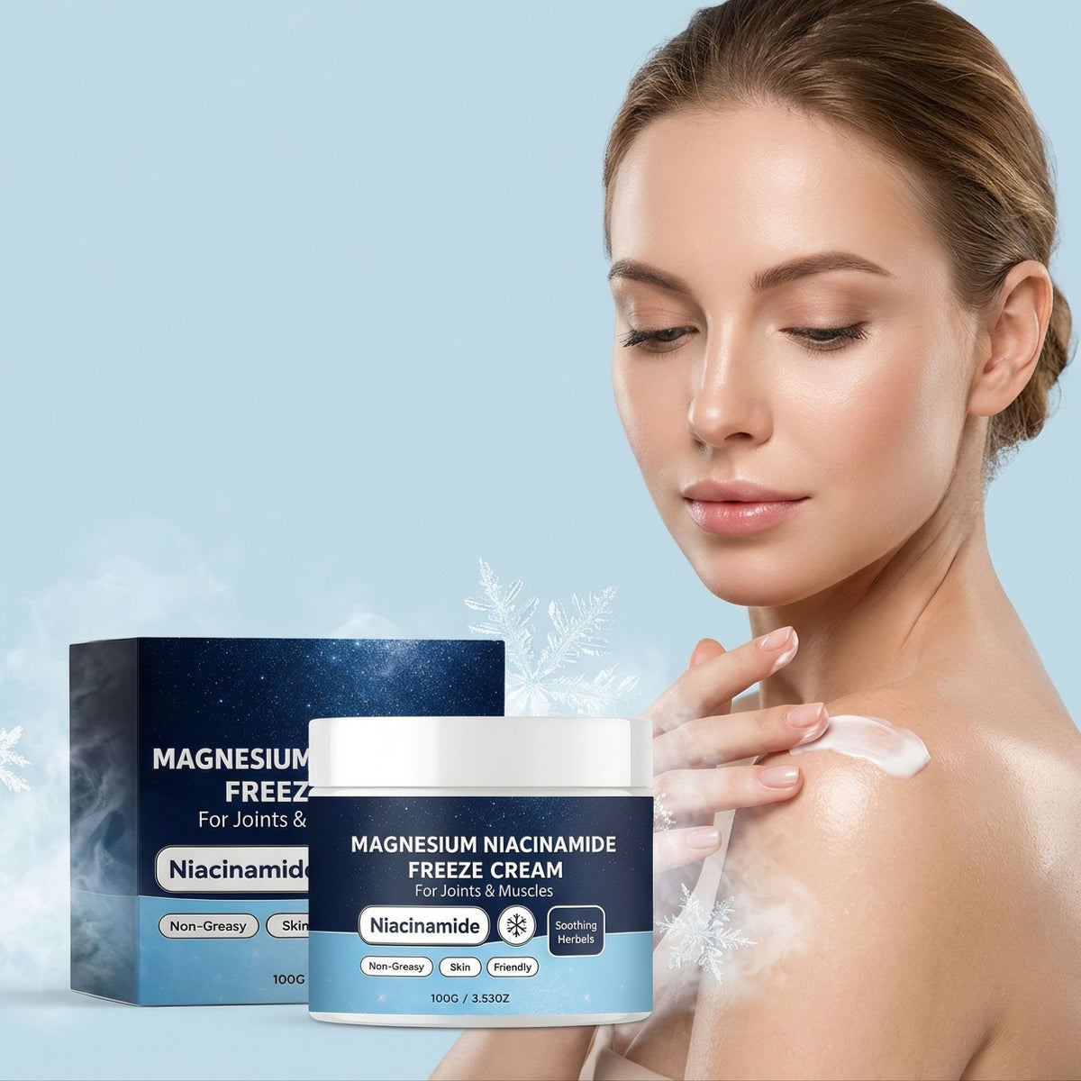Cooling Body Care Cream 100g - Refreshing Skin Moisturizer for Body