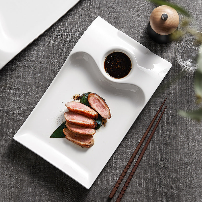 Ceramic Dumpling & Snack Plates Set - Household Kitchen Dinnerware