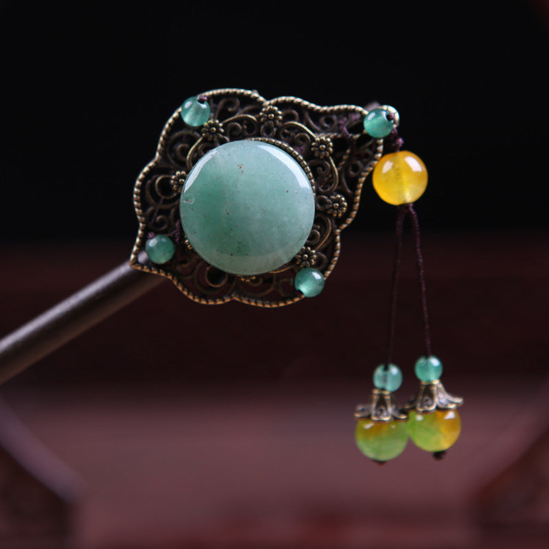 Tassel Classical Hanfu Hairpin - Jade