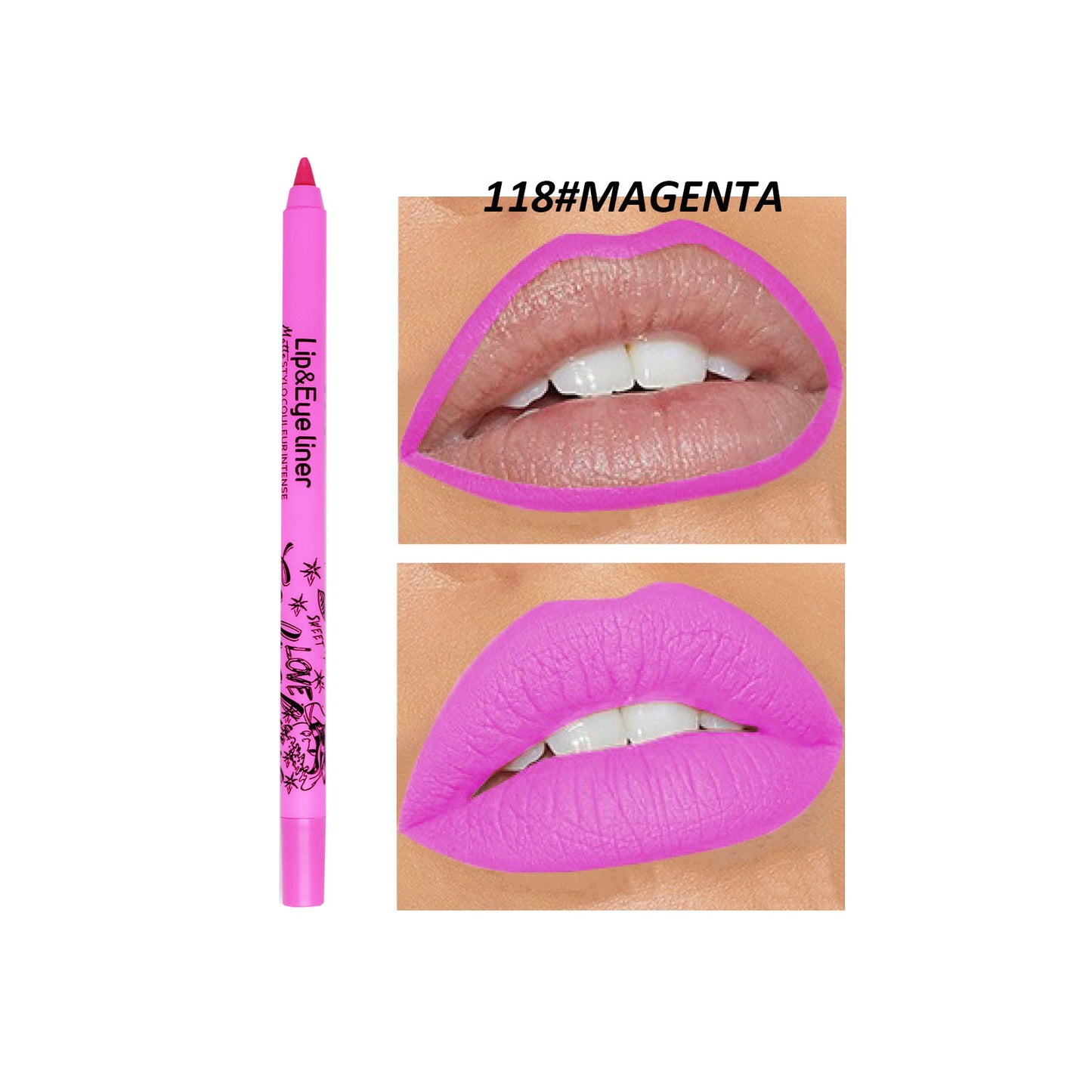 Matte Lip Liner - Discoloration Resistant Outline Lipstick 20 Colors
