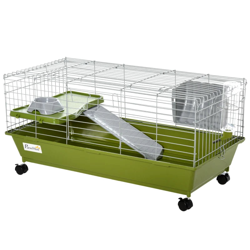 Small Animal Cage for Rabbits & Guinea Pigs - Green, 915x475x180mm