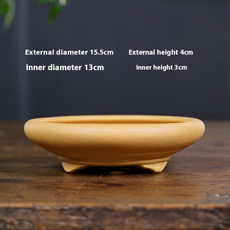 Breathable Ceramic Flower Pot for Home Garden Office Balcony - Multiple Colors